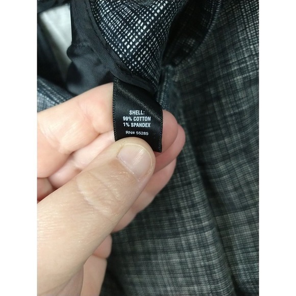 Express Editor Black White Striped/ Gingham Cropped Capri Flat Pant. Size 8 - Picture 11 of 14